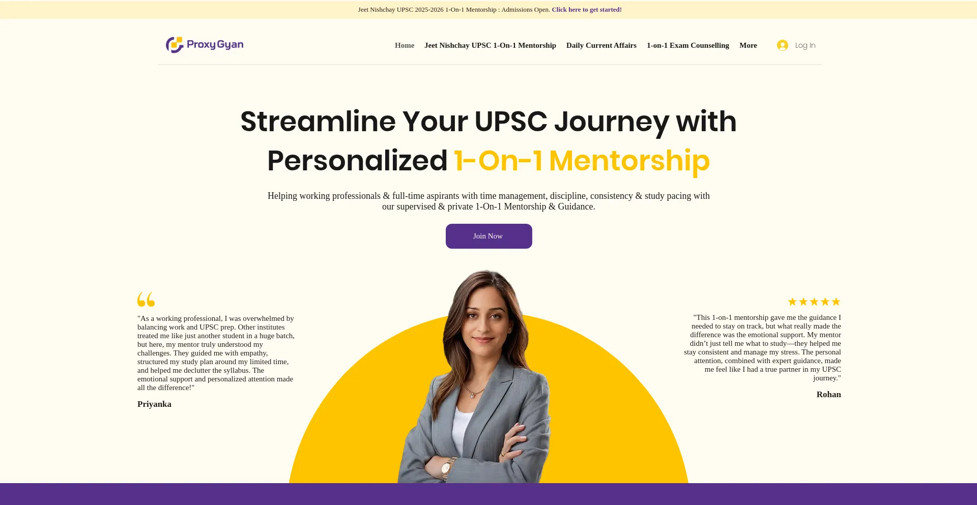 Website screenshot of Proxygyan.com