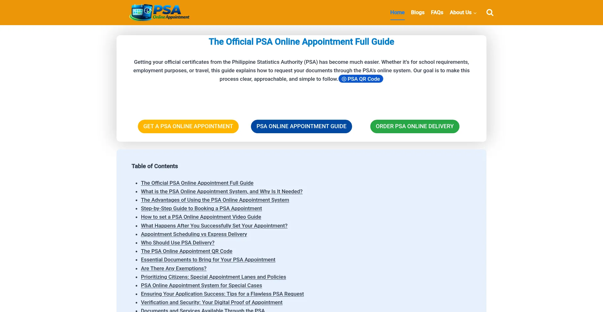 Psaonlineappointments.com