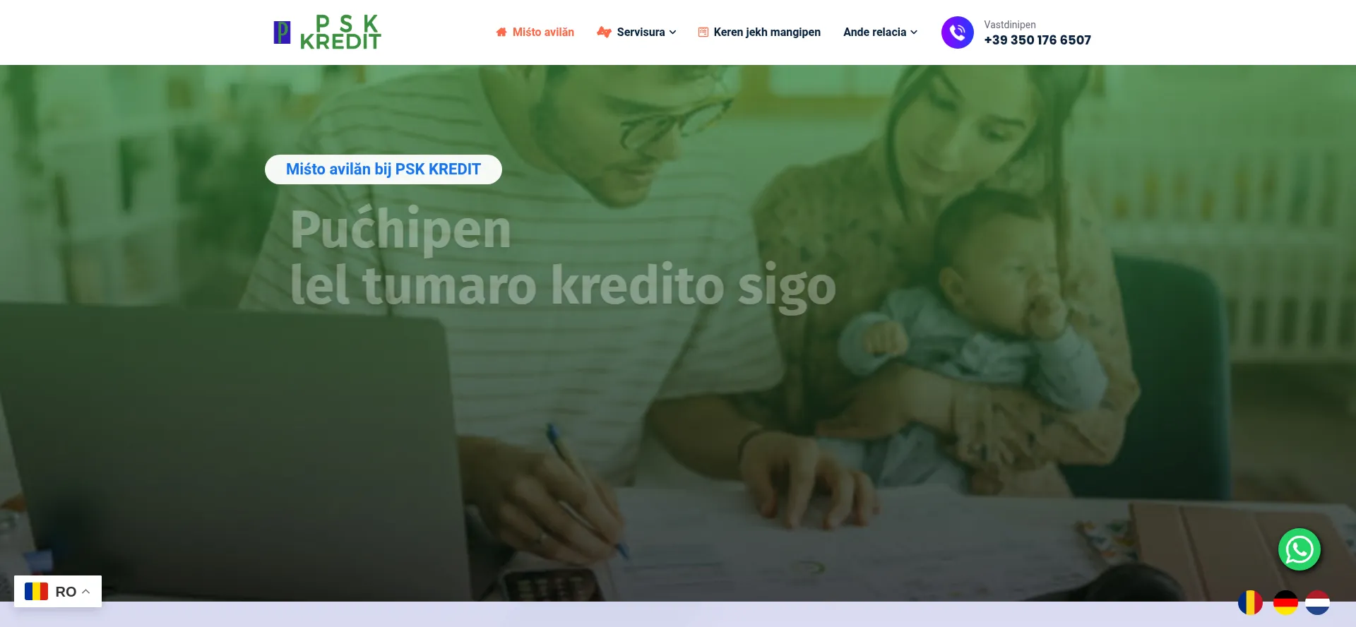 Website screenshot of Psk-kredit.com