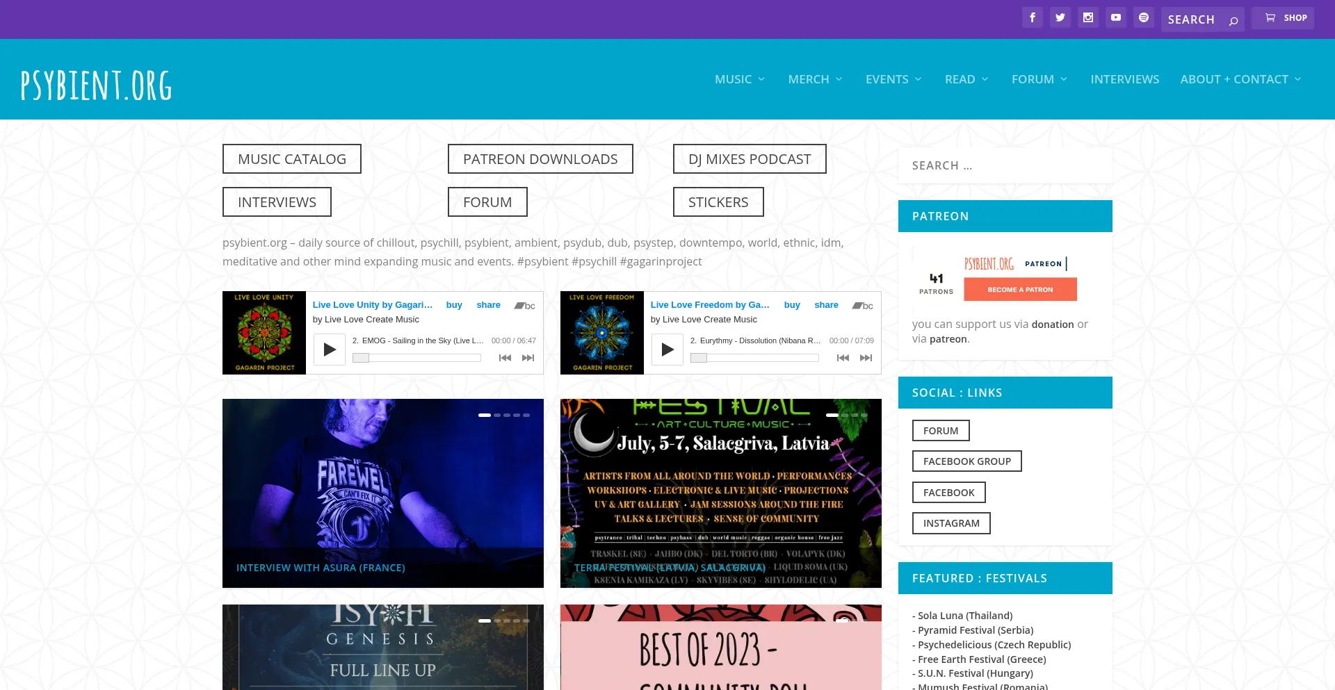 Psybient.org Screenshot
