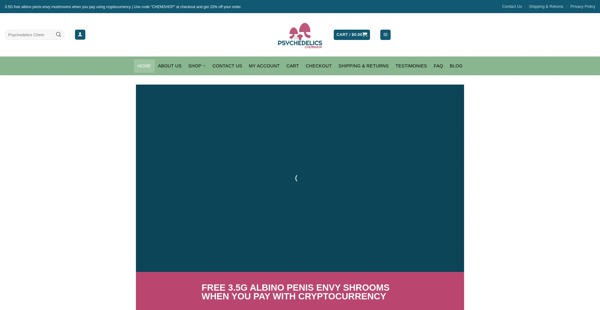 Website screenshot of Psychedelicschemshop.com