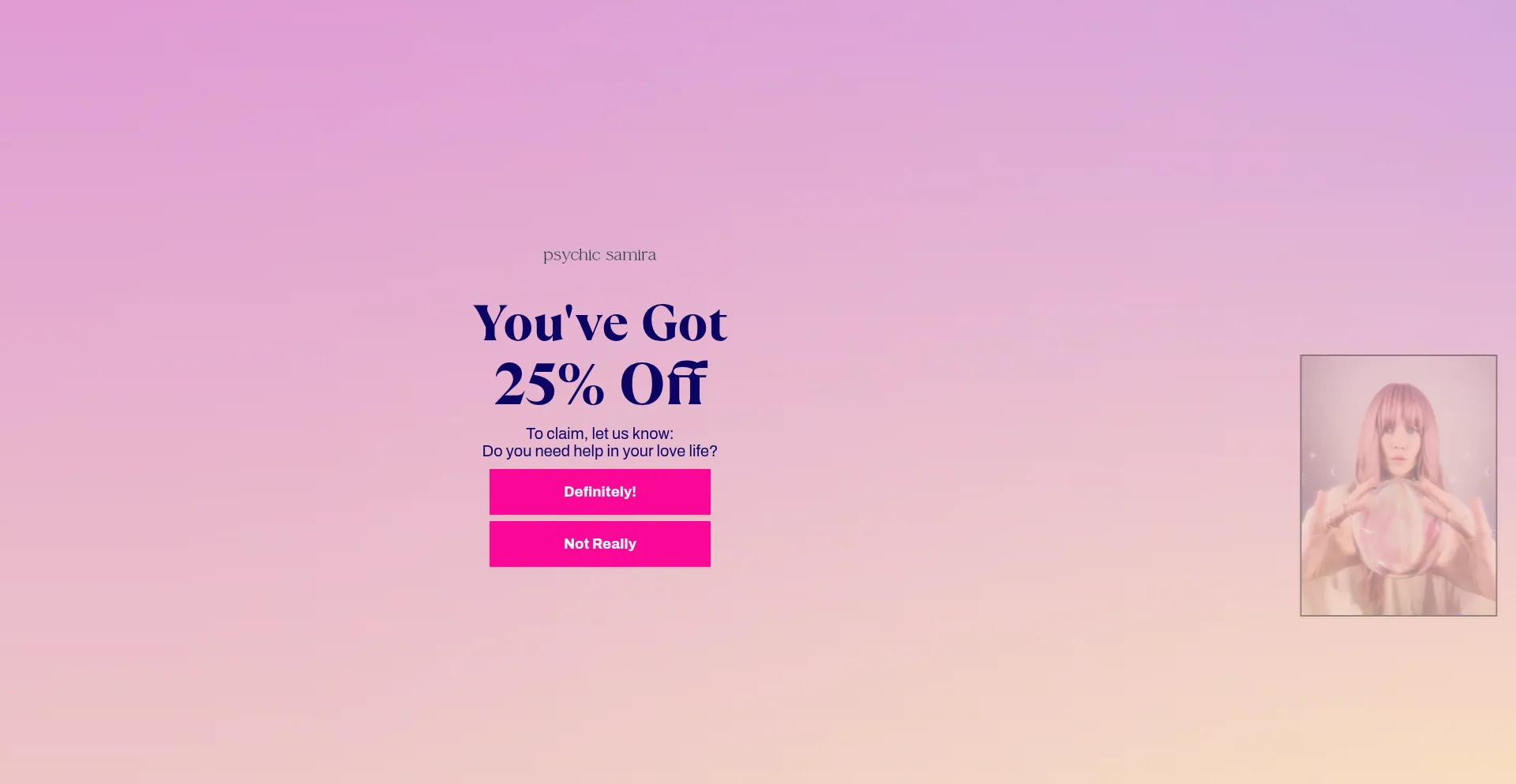 Psychicsamira.com Screenshot