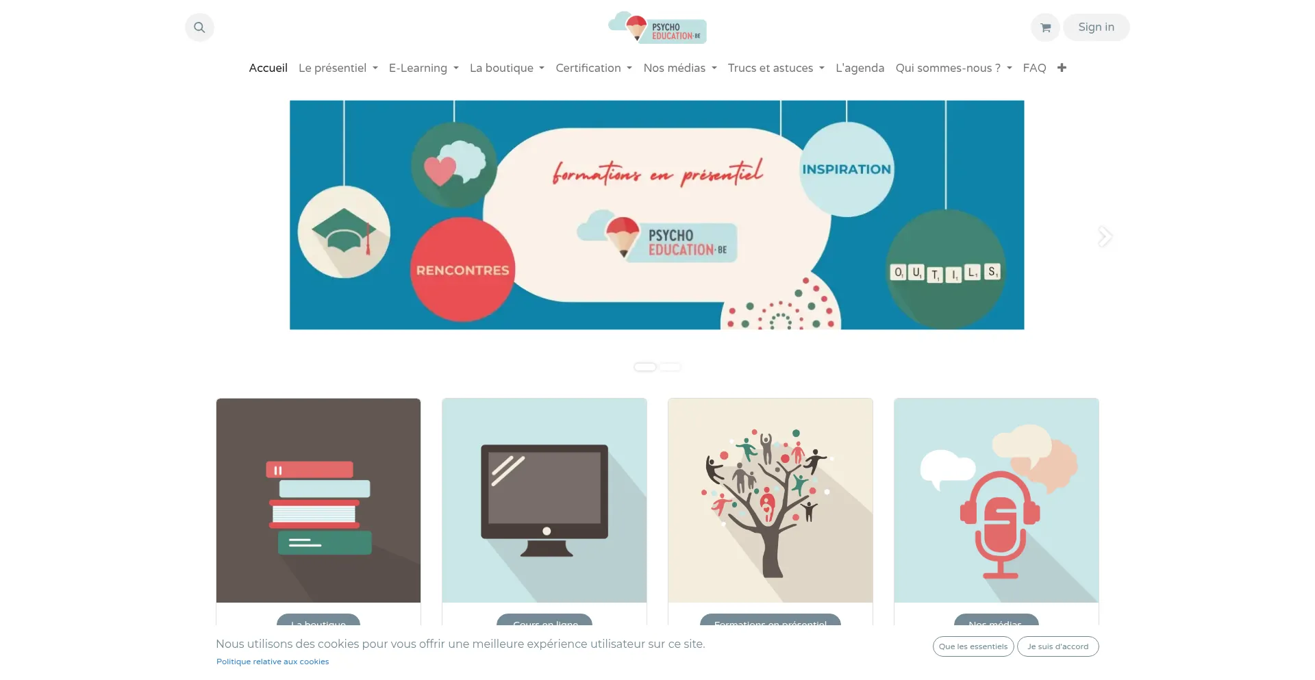 Psychoeducation.be Screenshot