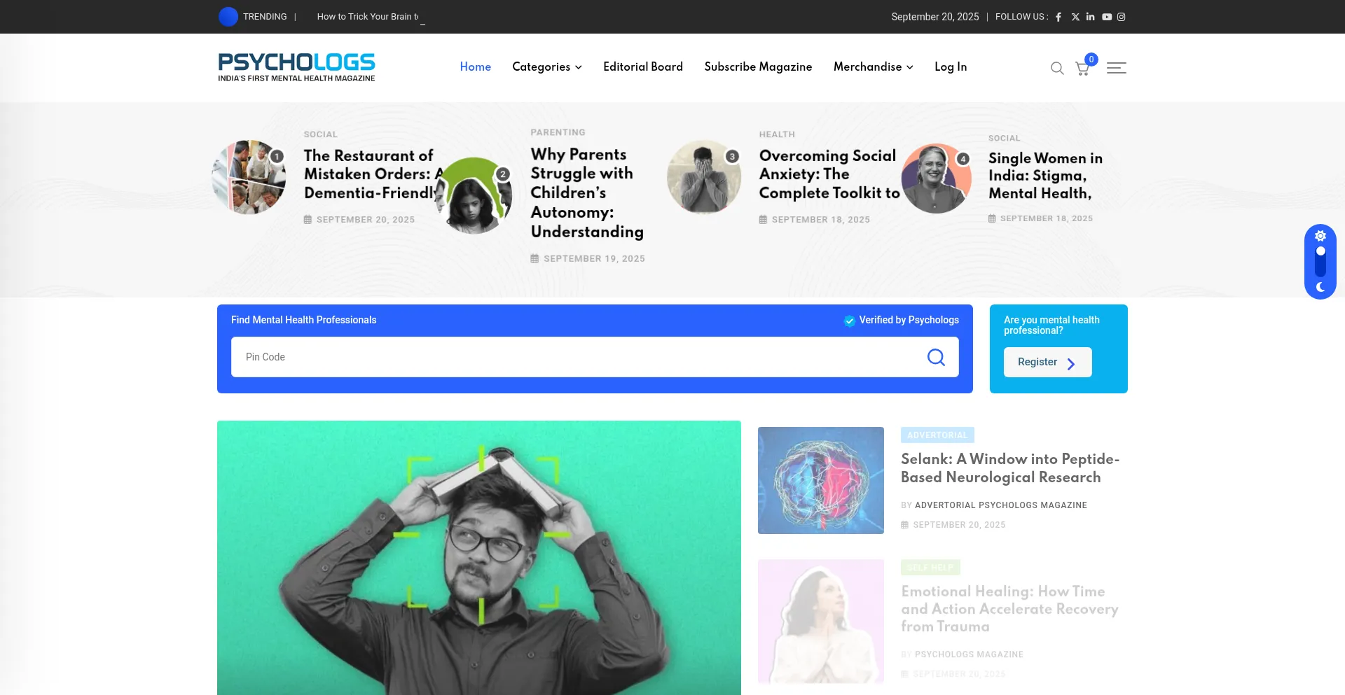 Psychologs.com Screenshot