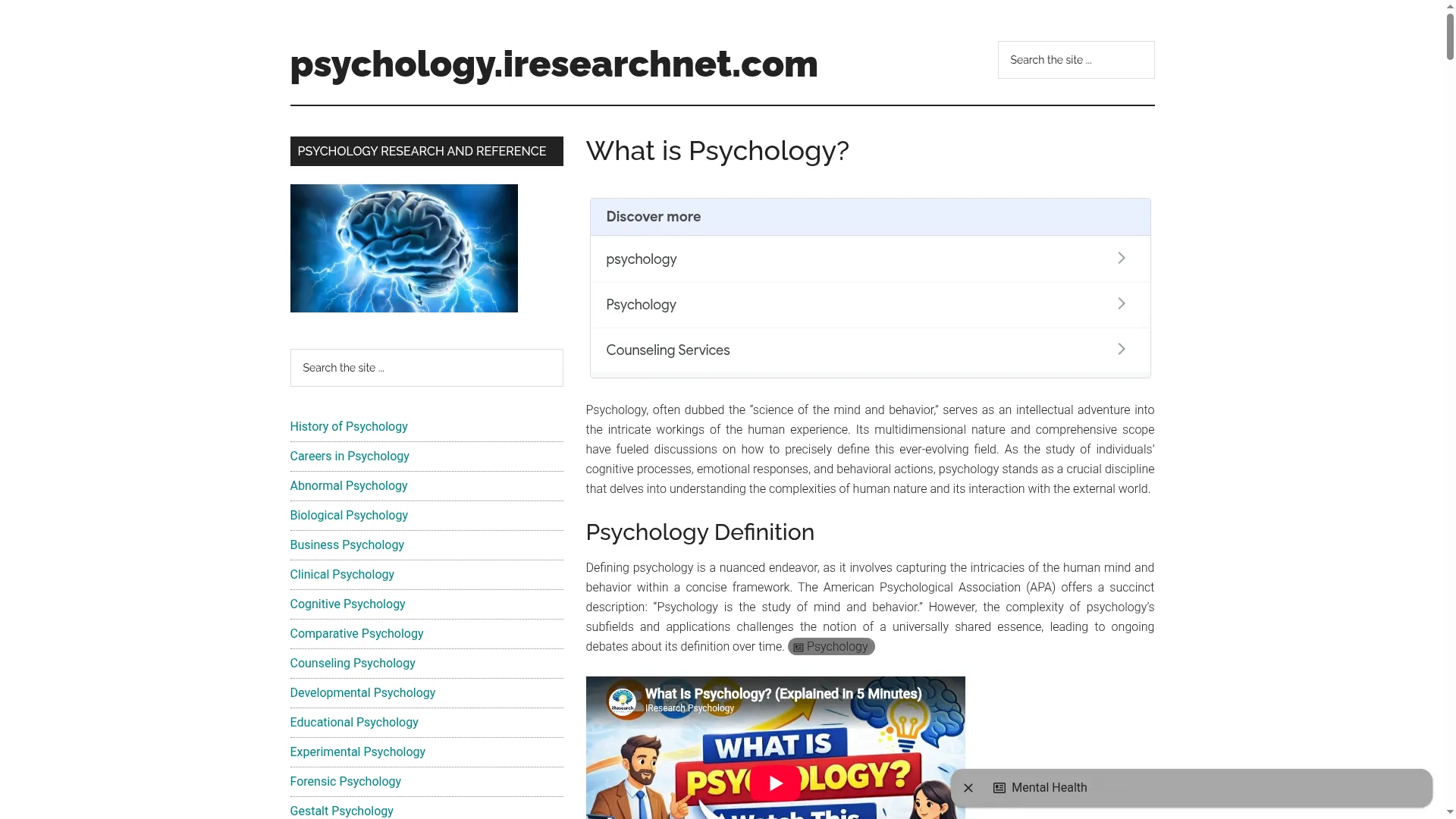Psychology.iresearchnet.com