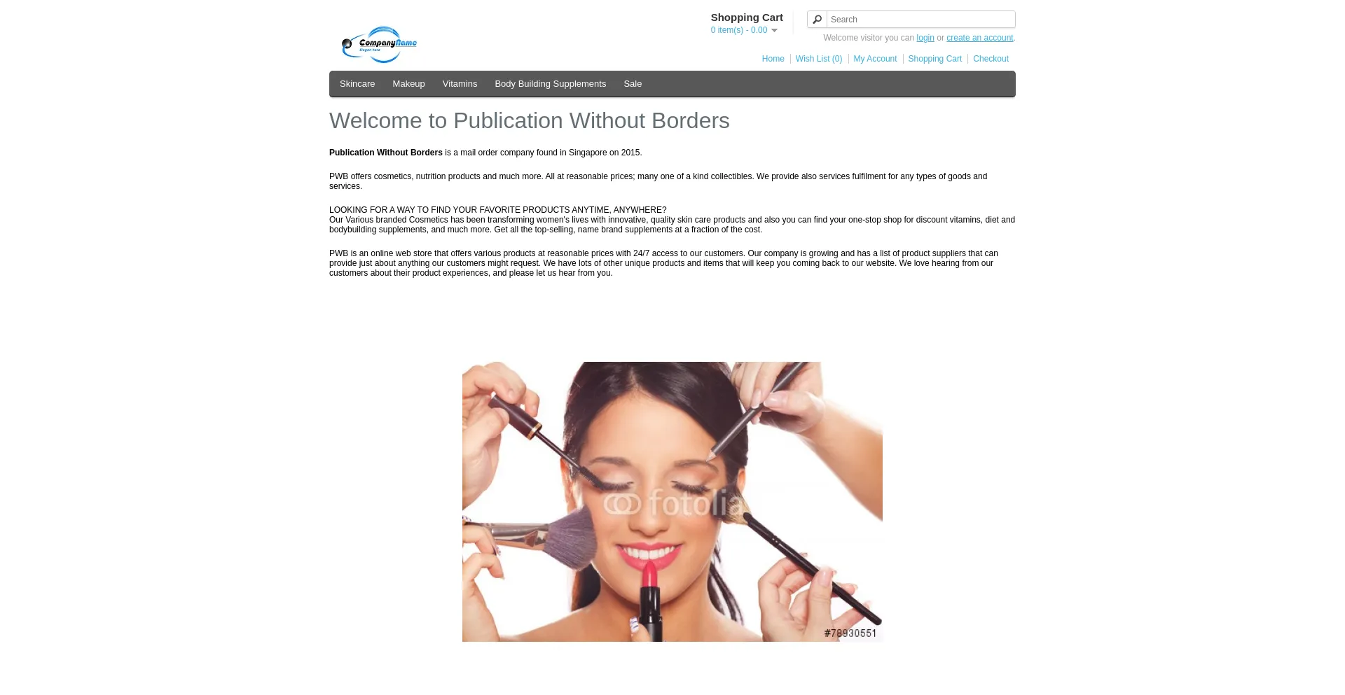 Website screenshot of Publicationwithoutborders.com