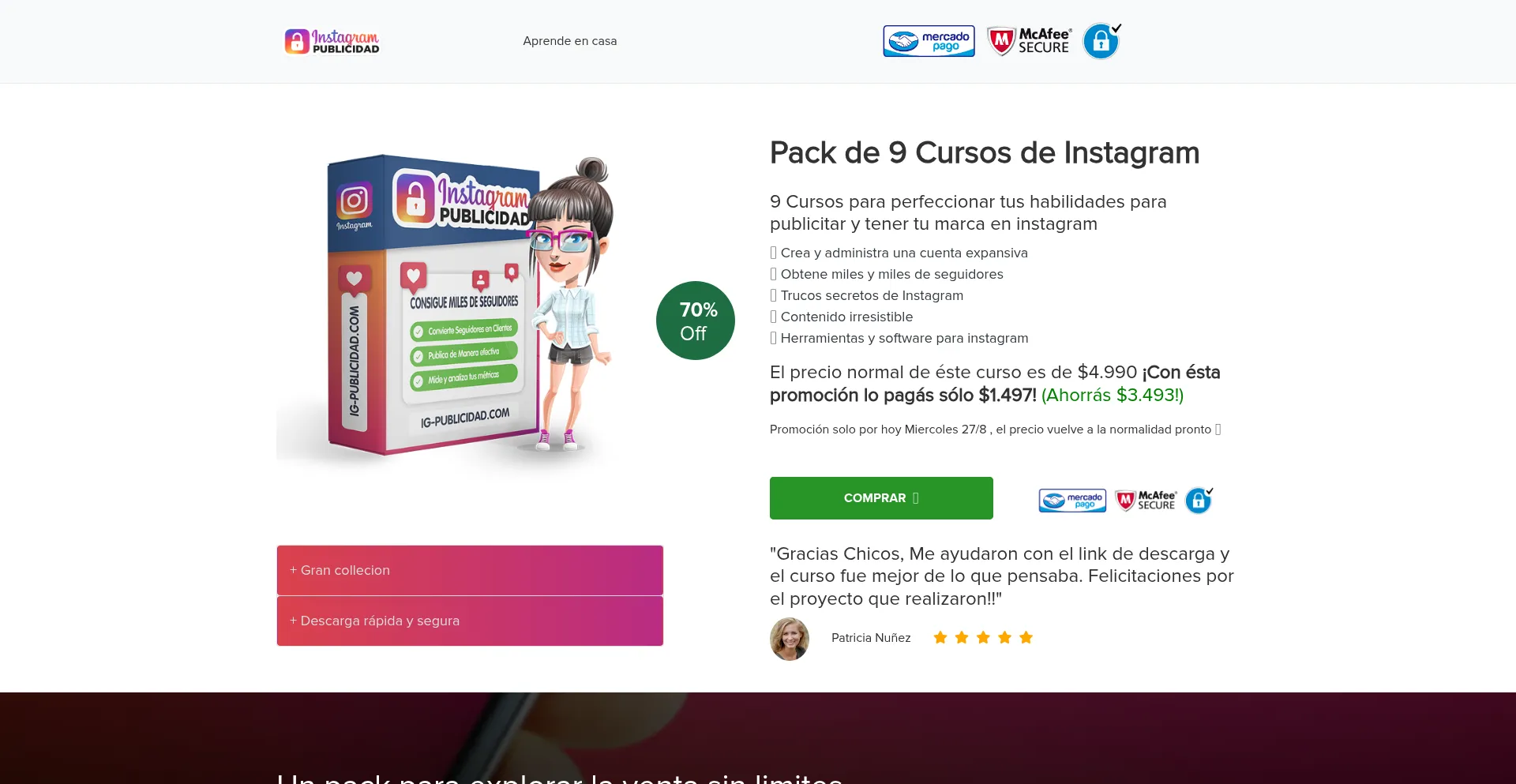 Website screenshot of Publicidad-ig.com