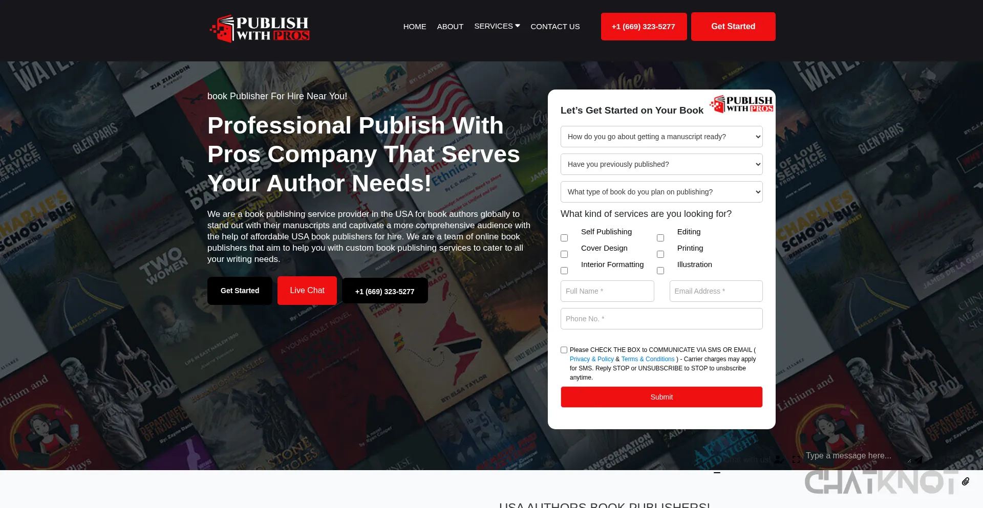 Publishwithpros.com Screenshot