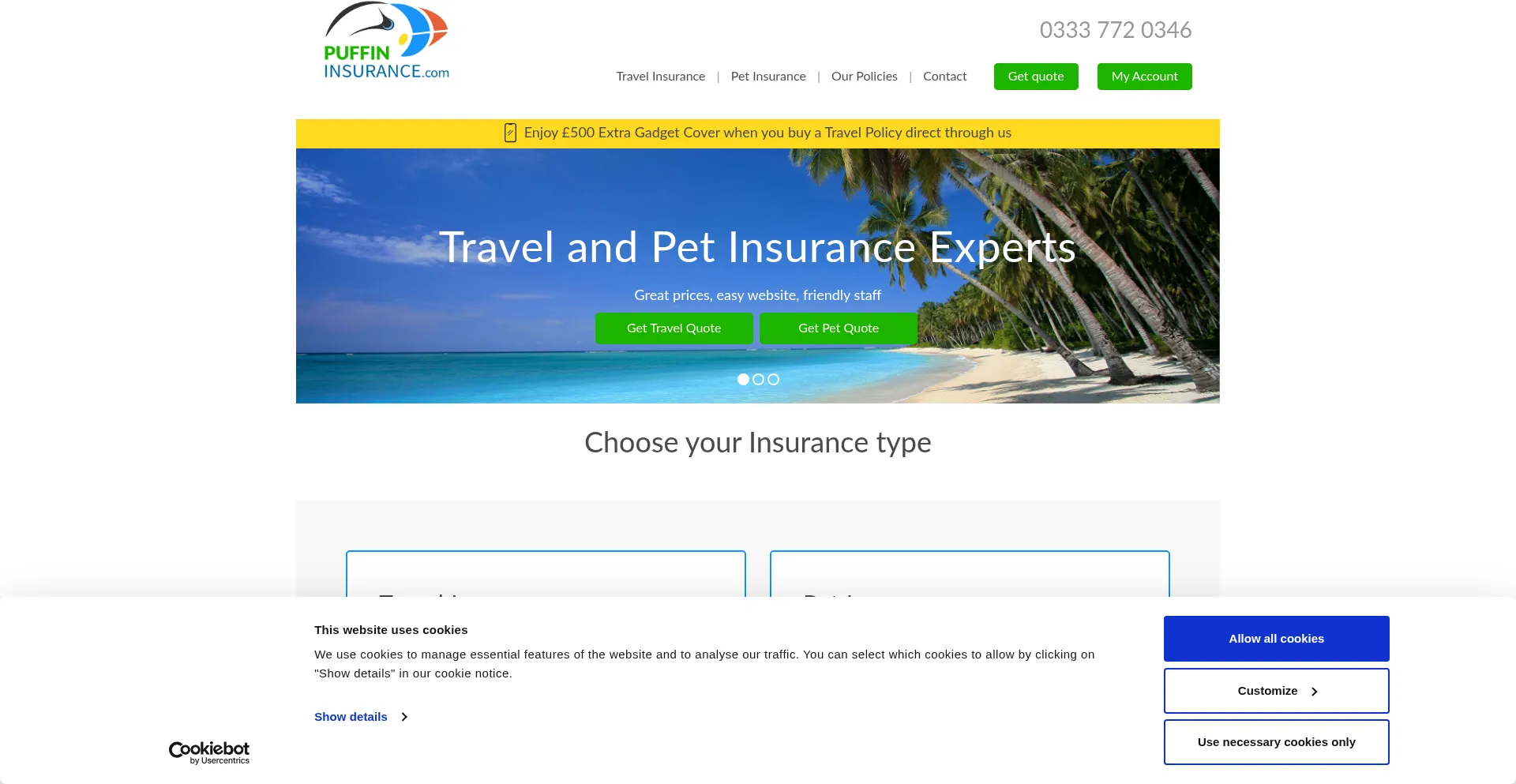 Puffininsurance.com Screenshot