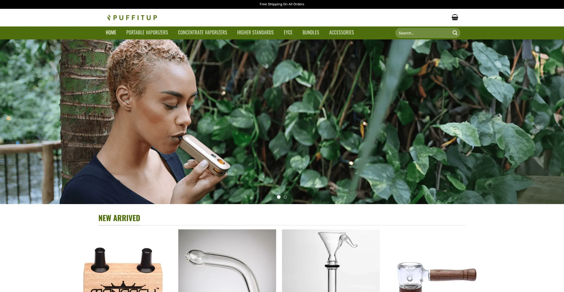 Website screenshot of Puffitup.com.au
