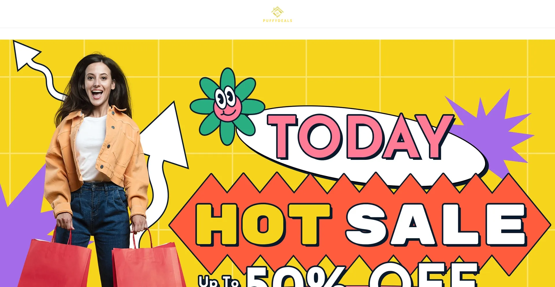 Website screenshot of Puffydeals.com