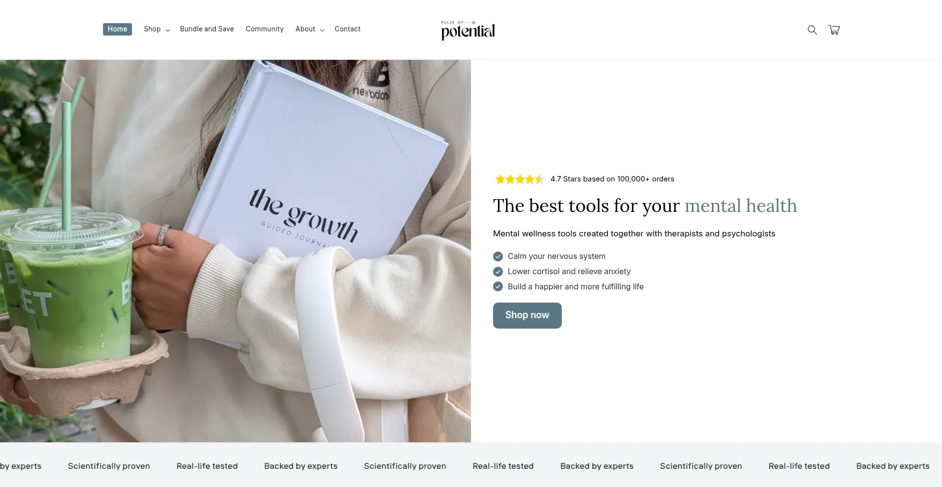 Website screenshot of Pulseofpotential.com