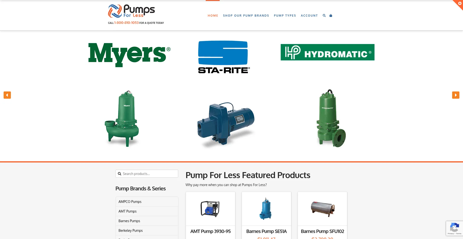 Website screenshot of Pumpsforless.com