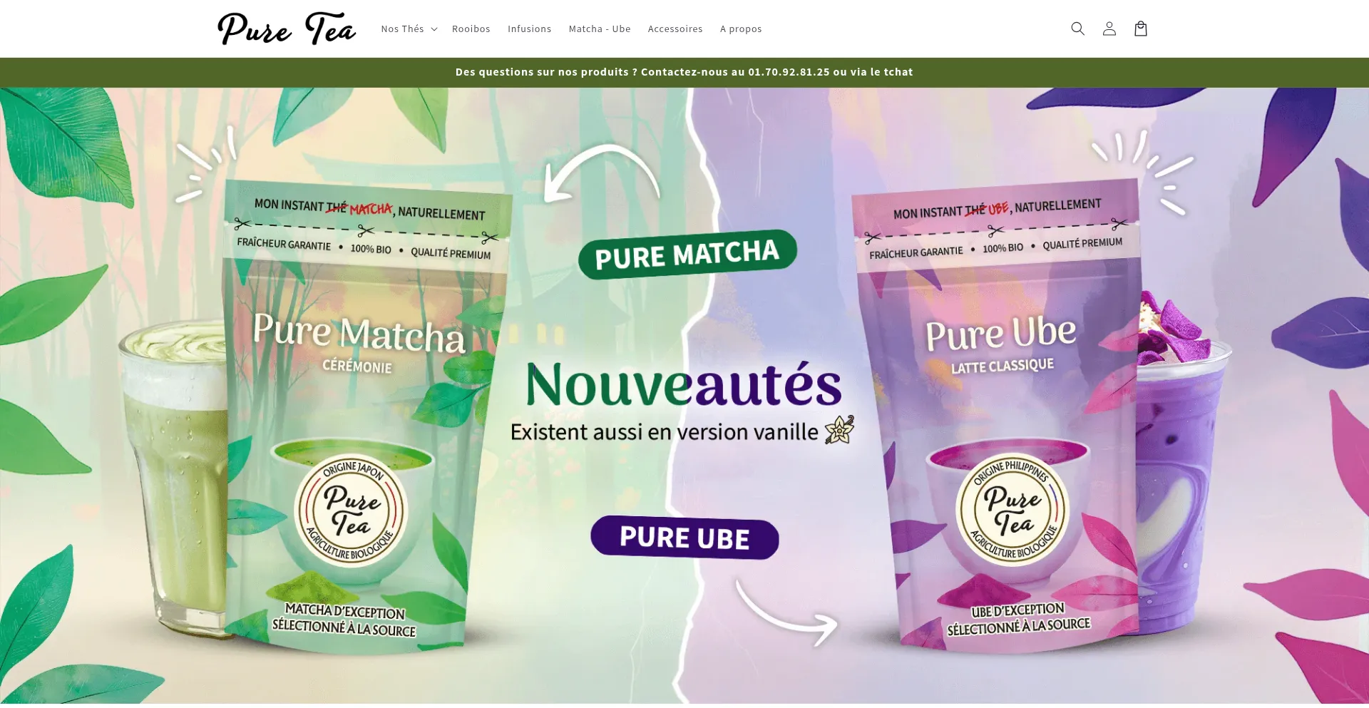 Website screenshot of Pure-tea.co