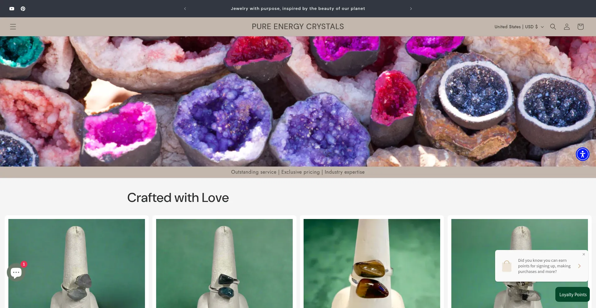 Pureenergycrystals.com Screenshot