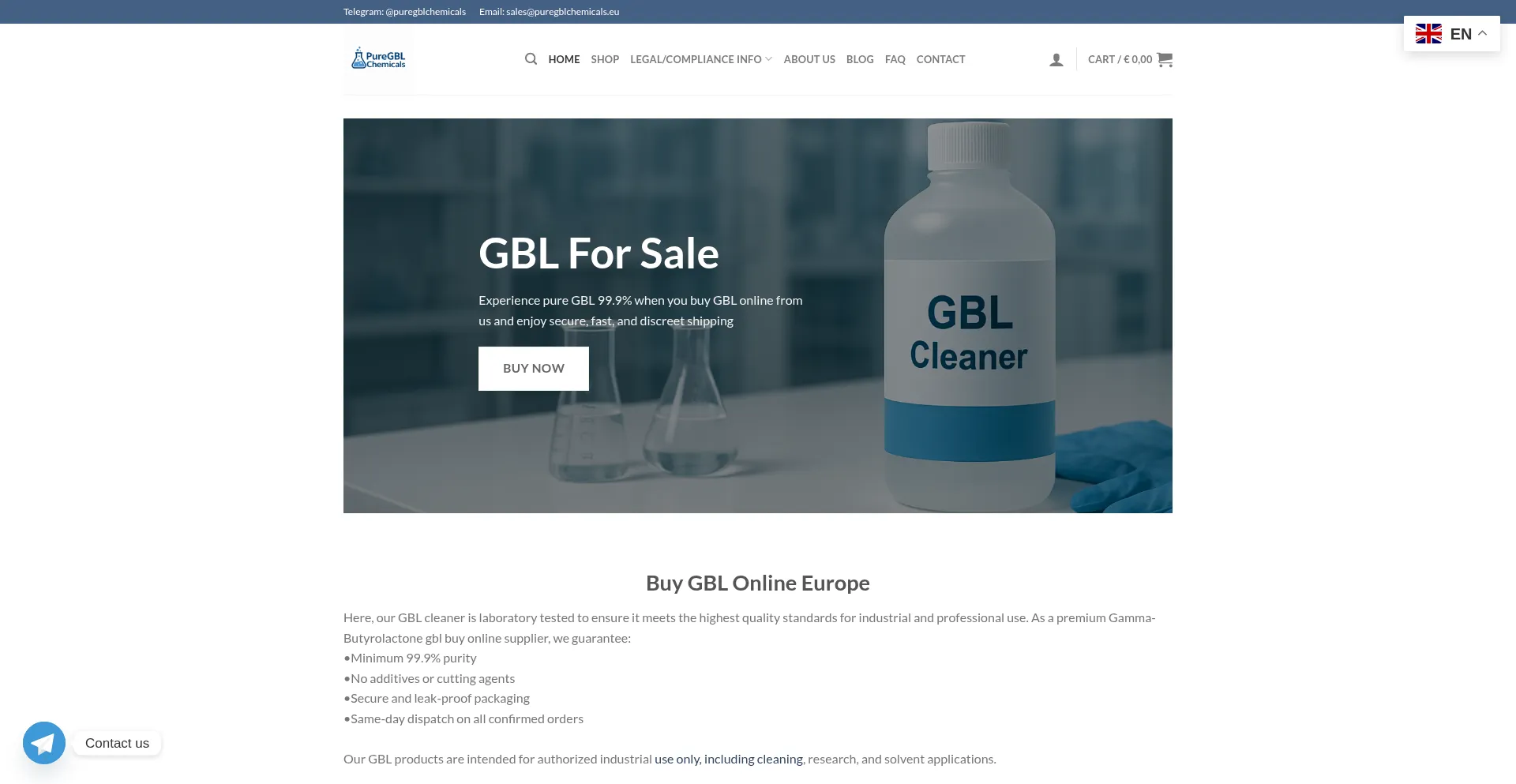 Puregblchemicals.eu Screenshot