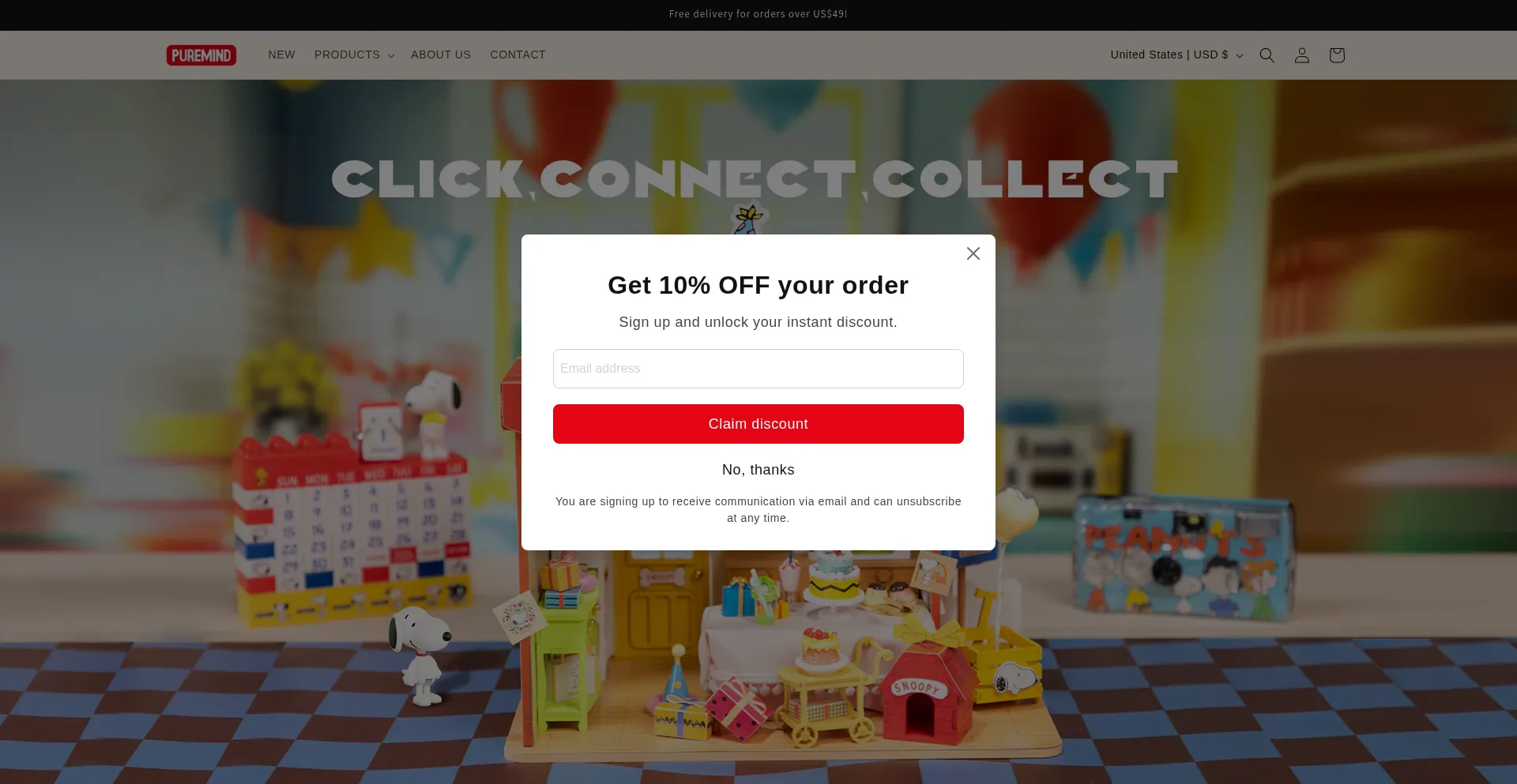Website screenshot of Puremind3d.com