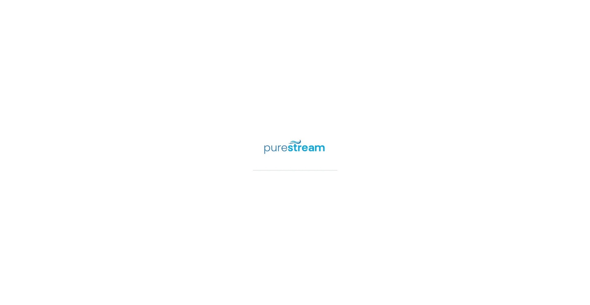 Website screenshot of Purestream.ch