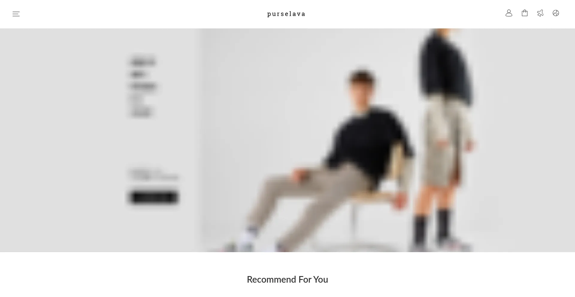 Website screenshot of Purselava.com