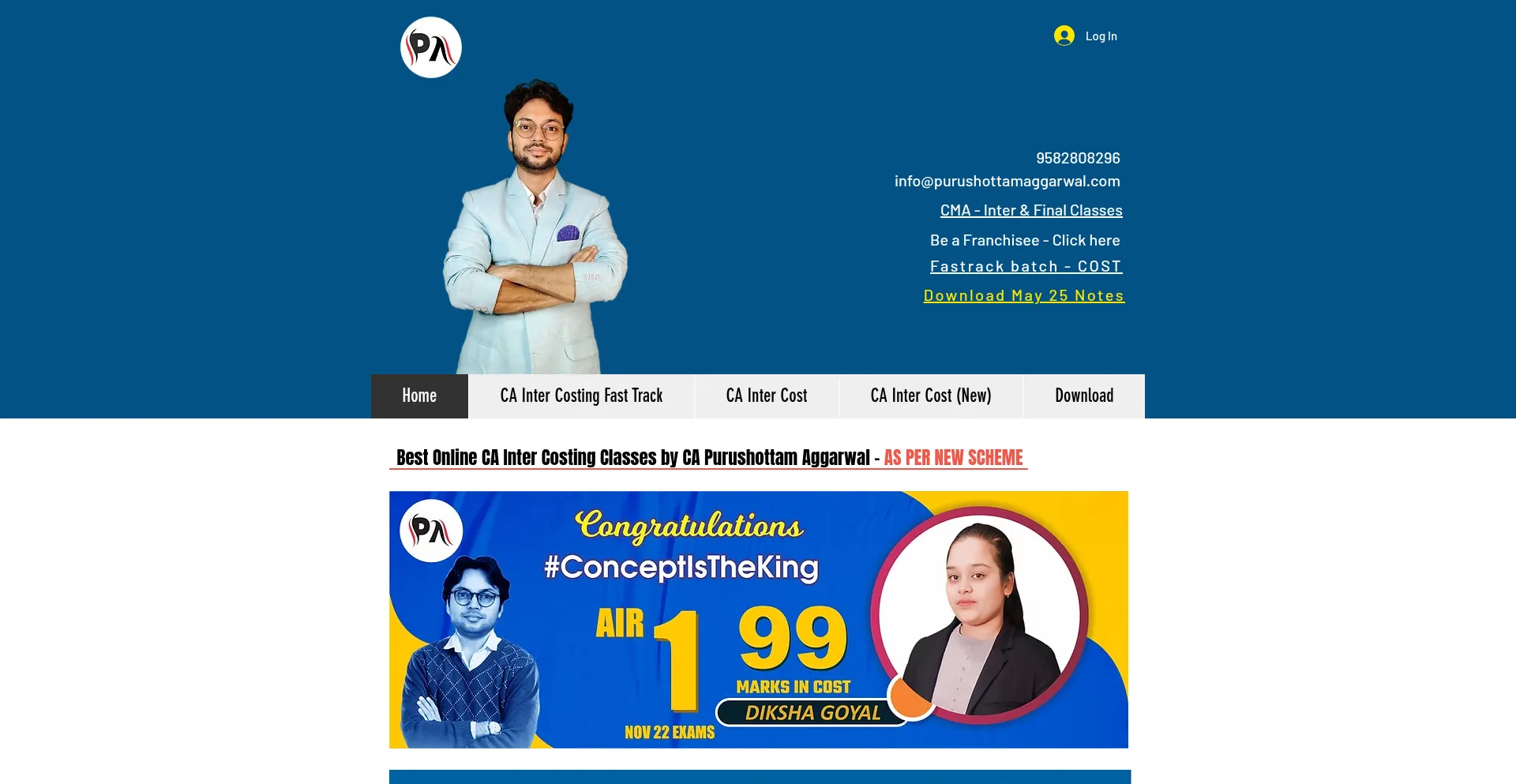 Website screenshot of Purushottamaggarwal.com
