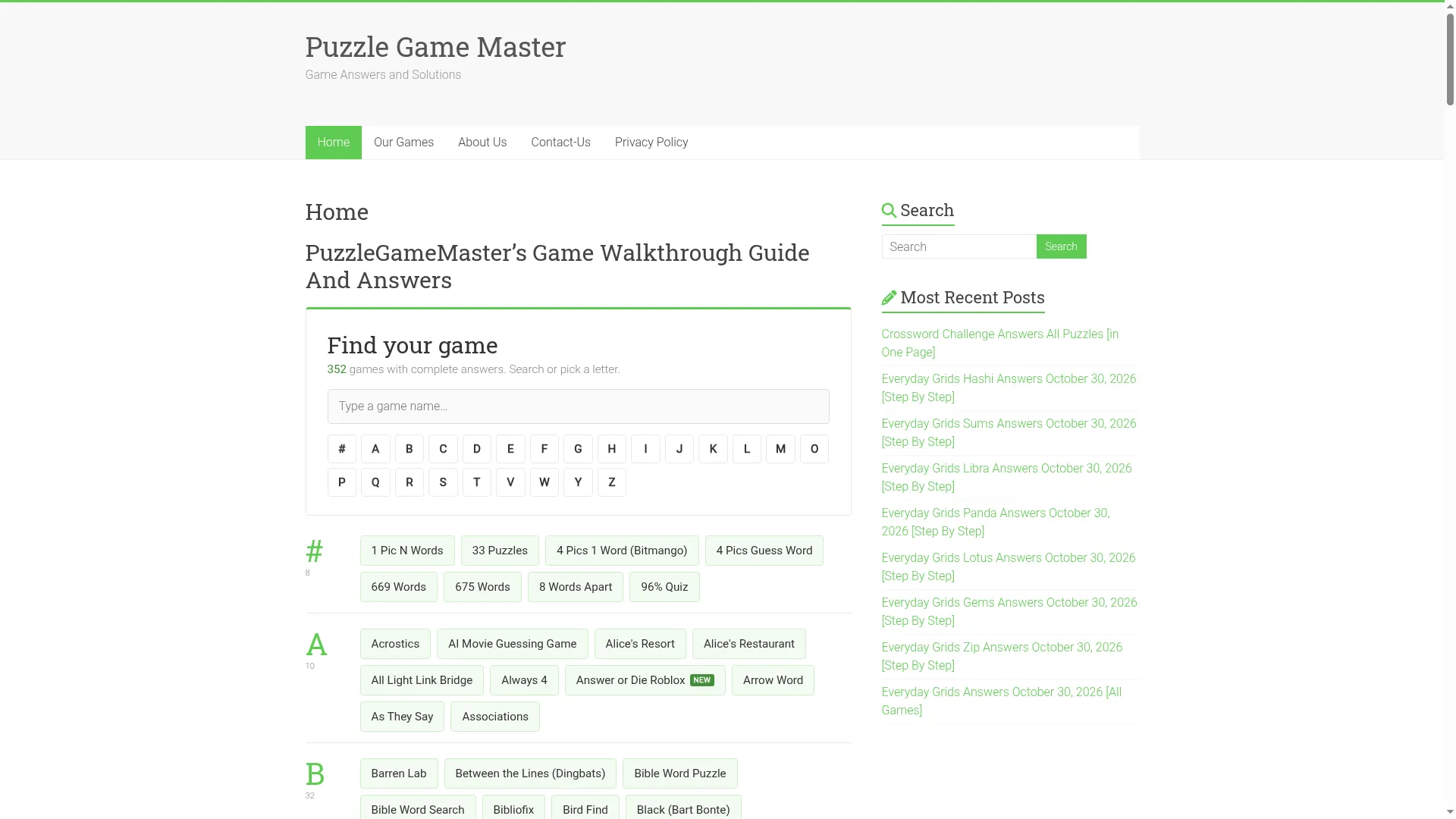 Puzzlegamemaster.com