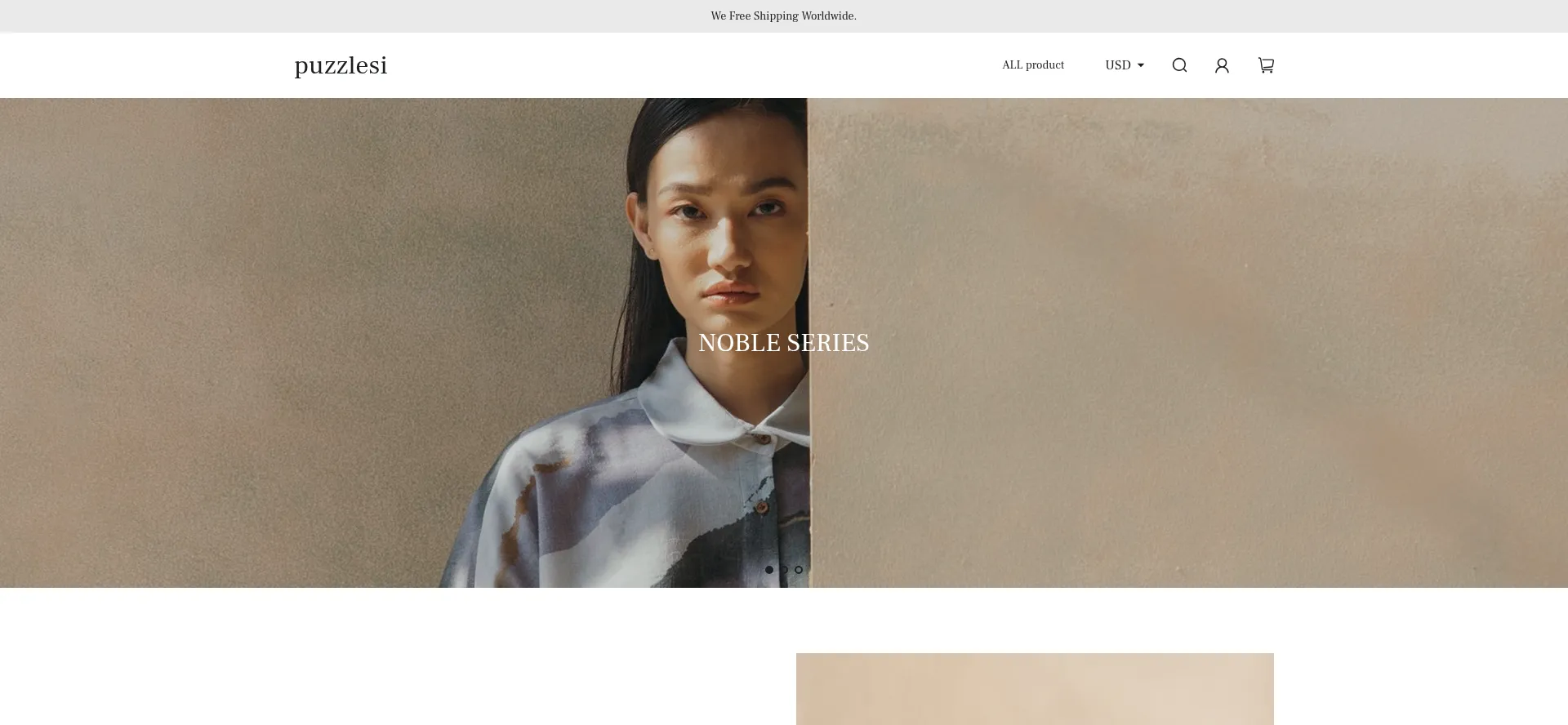 Website screenshot of Puzzlesi.com