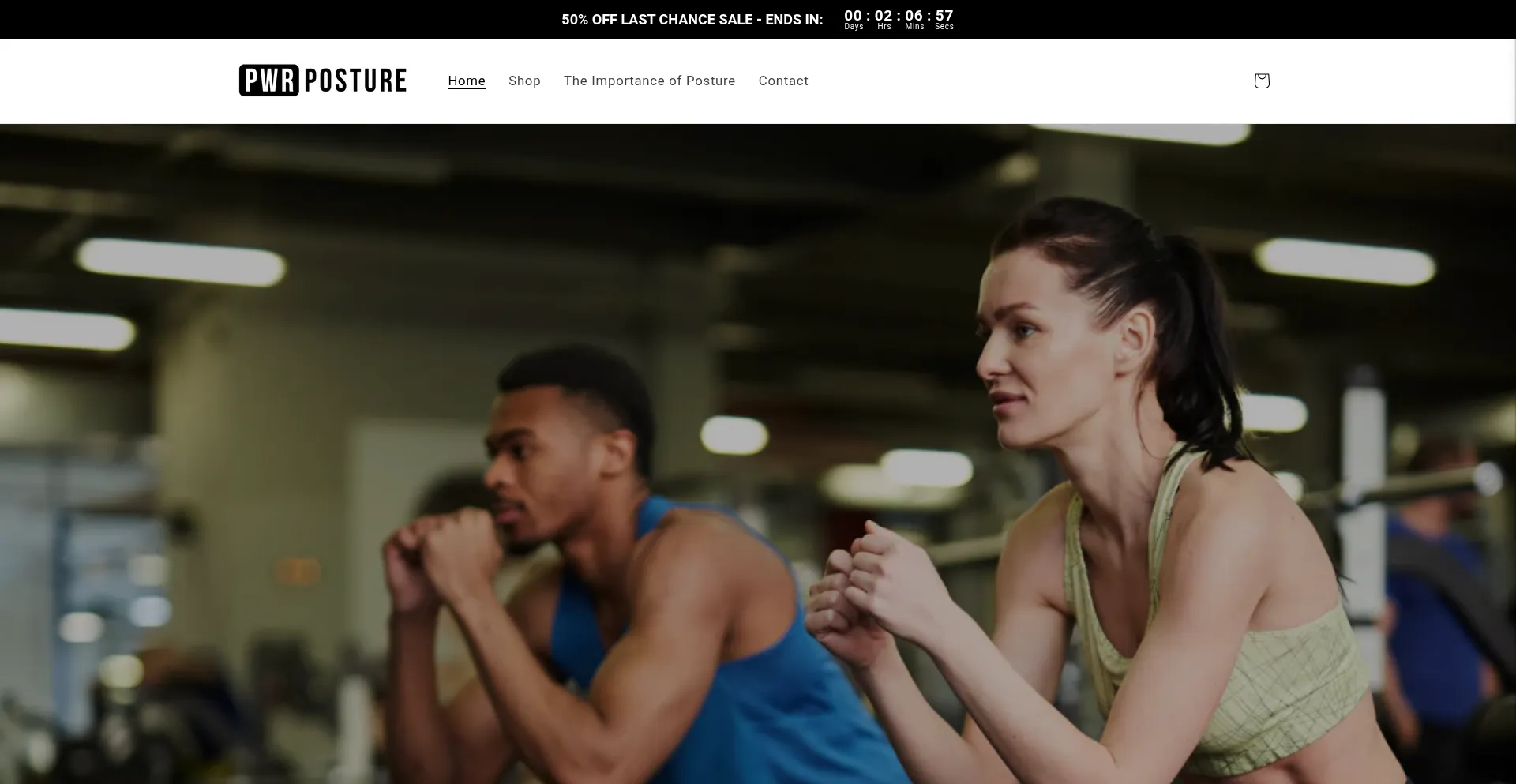 Website screenshot of Pwrposture.com