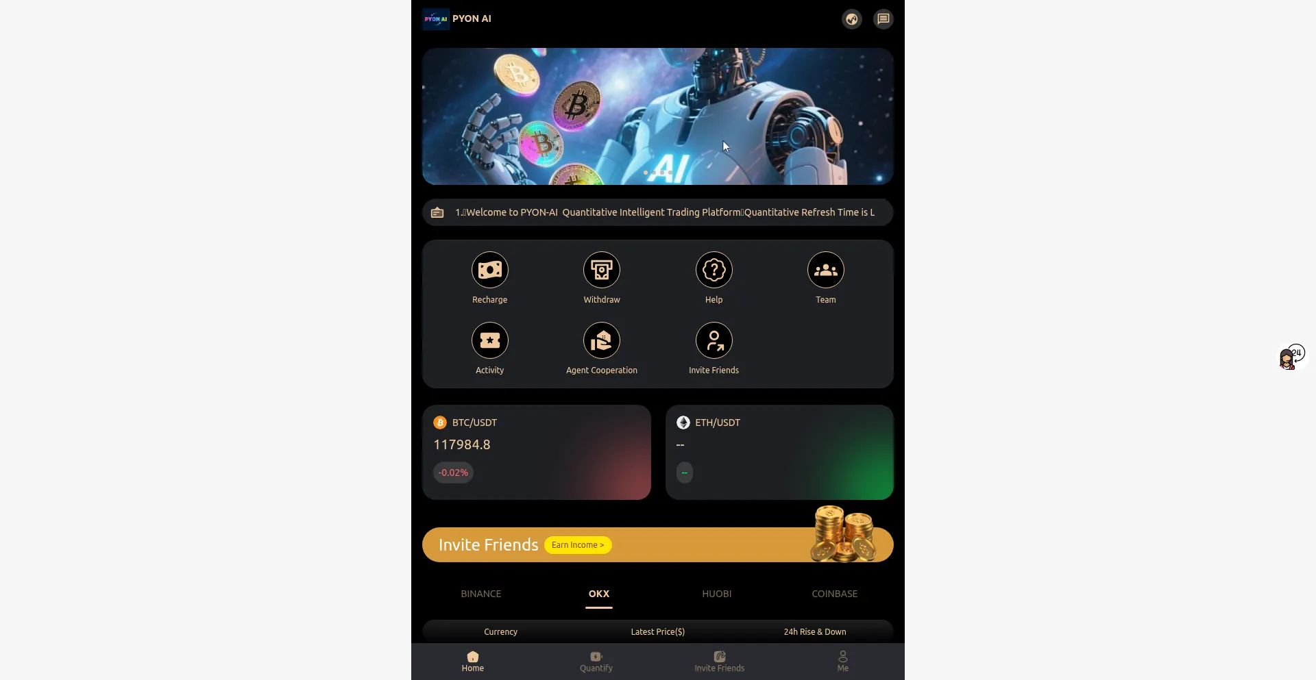 Website screenshot of Pyonai.com