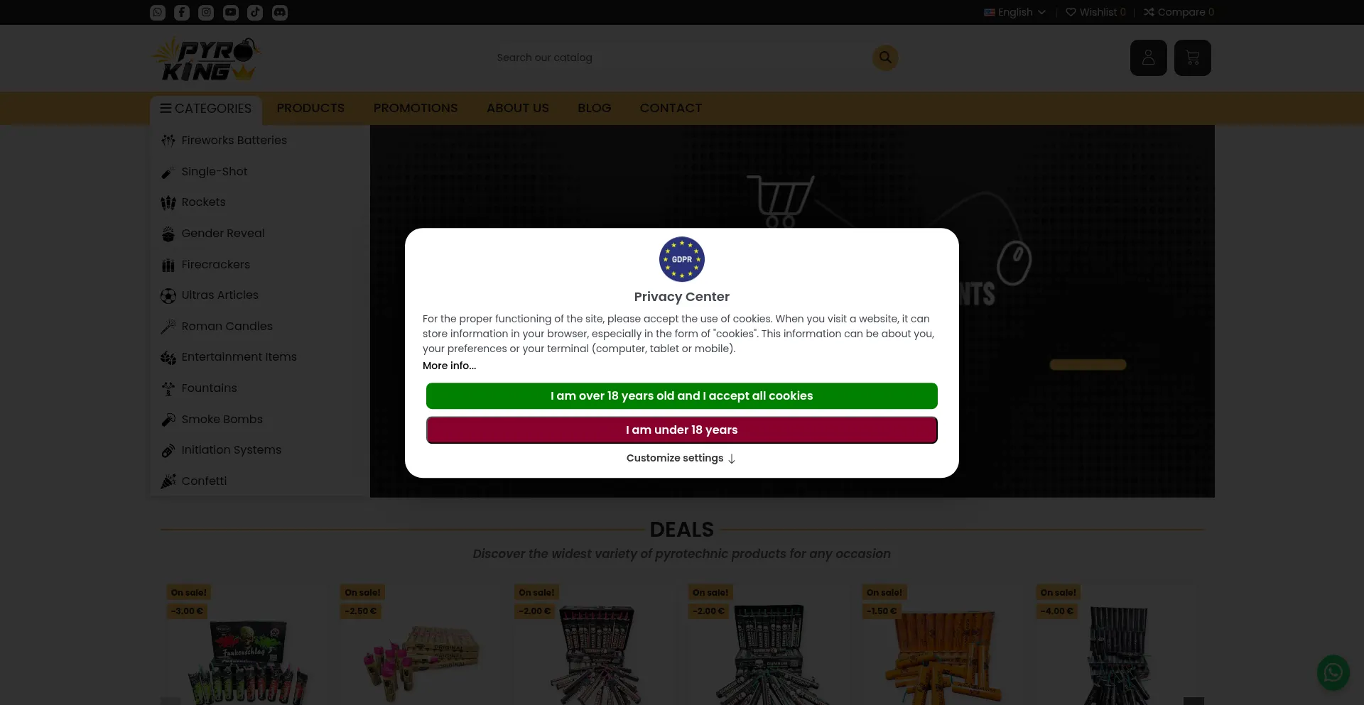 Pyrokingshop.com Screenshot