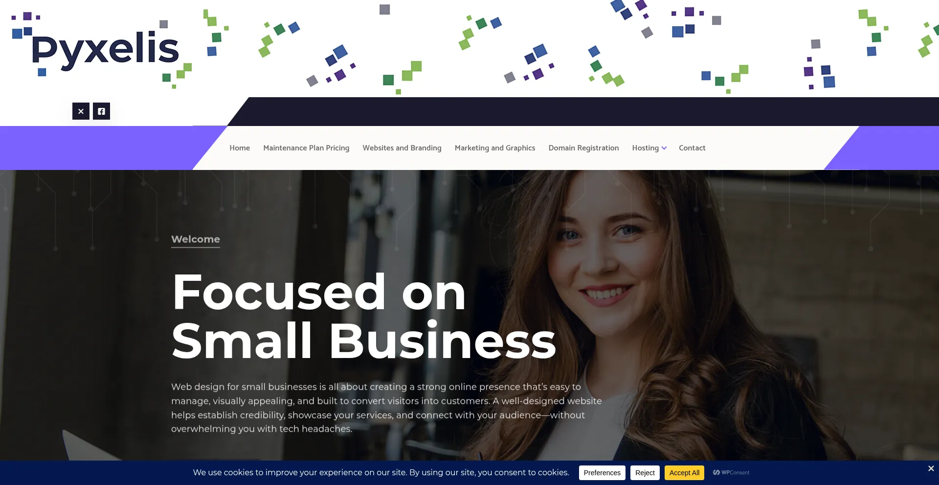 Website screenshot of Pyxelis.net