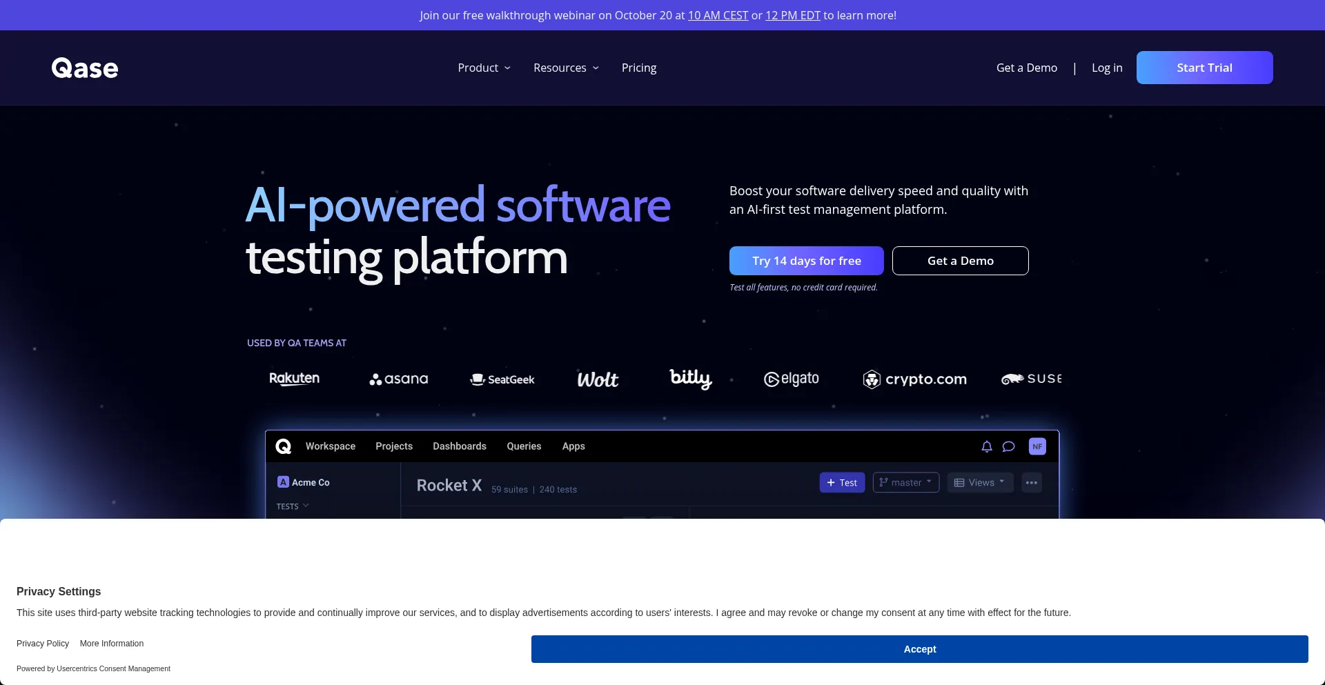 Qase.io Screenshot