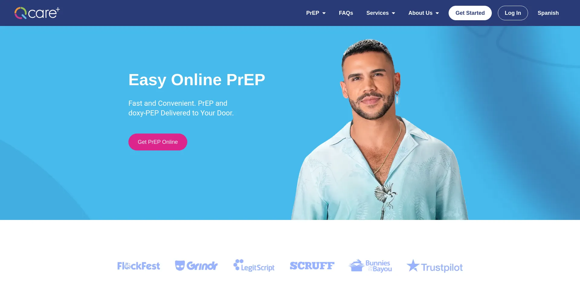 Website screenshot of Qcareplus.com