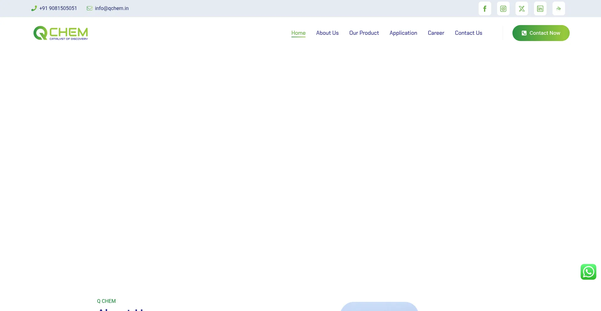 Website screenshot of Qchem.in