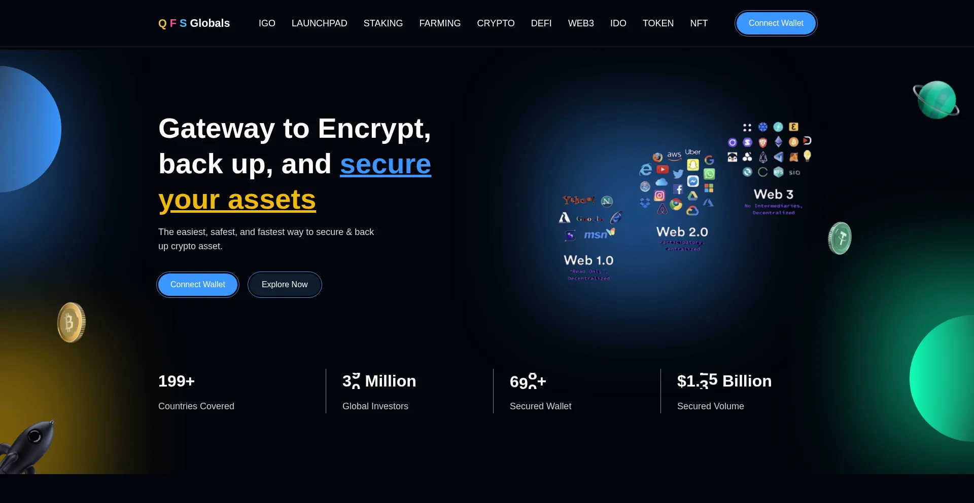 Website screenshot of Qfsglobalspay.com