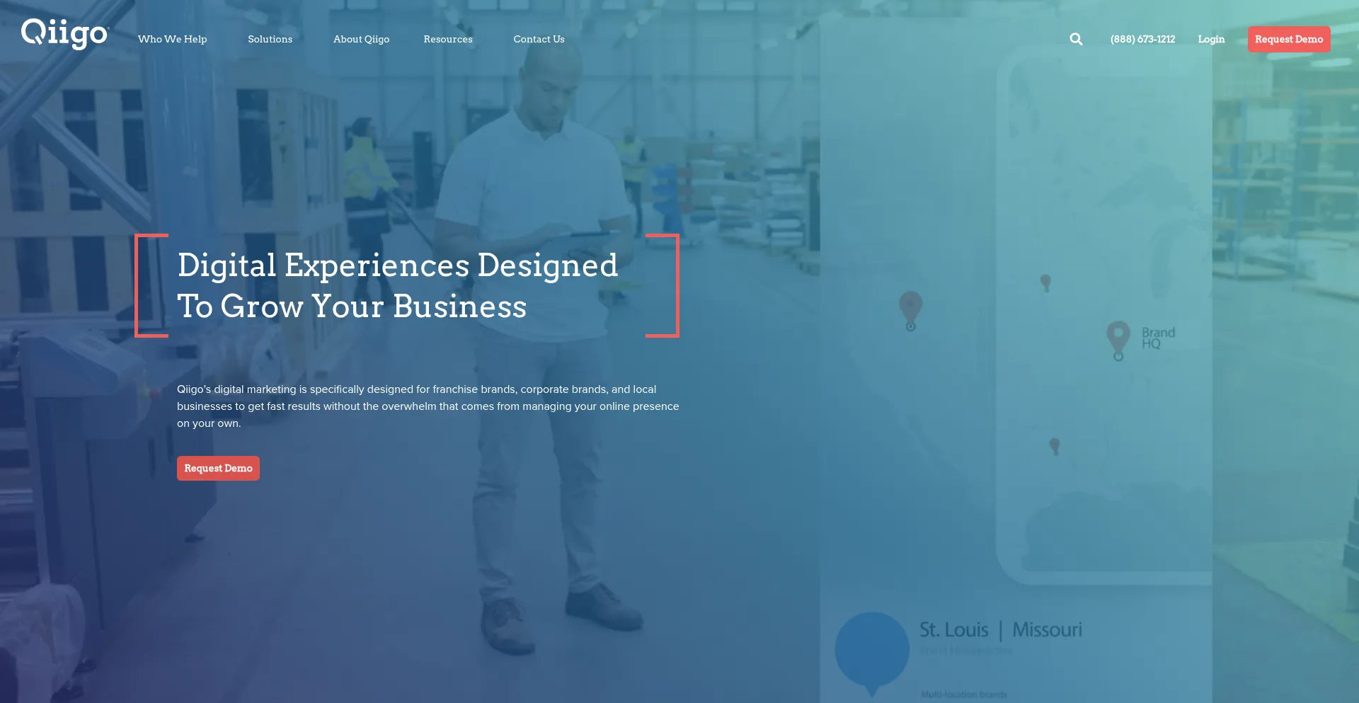 Website screenshot of Qiigo.com
