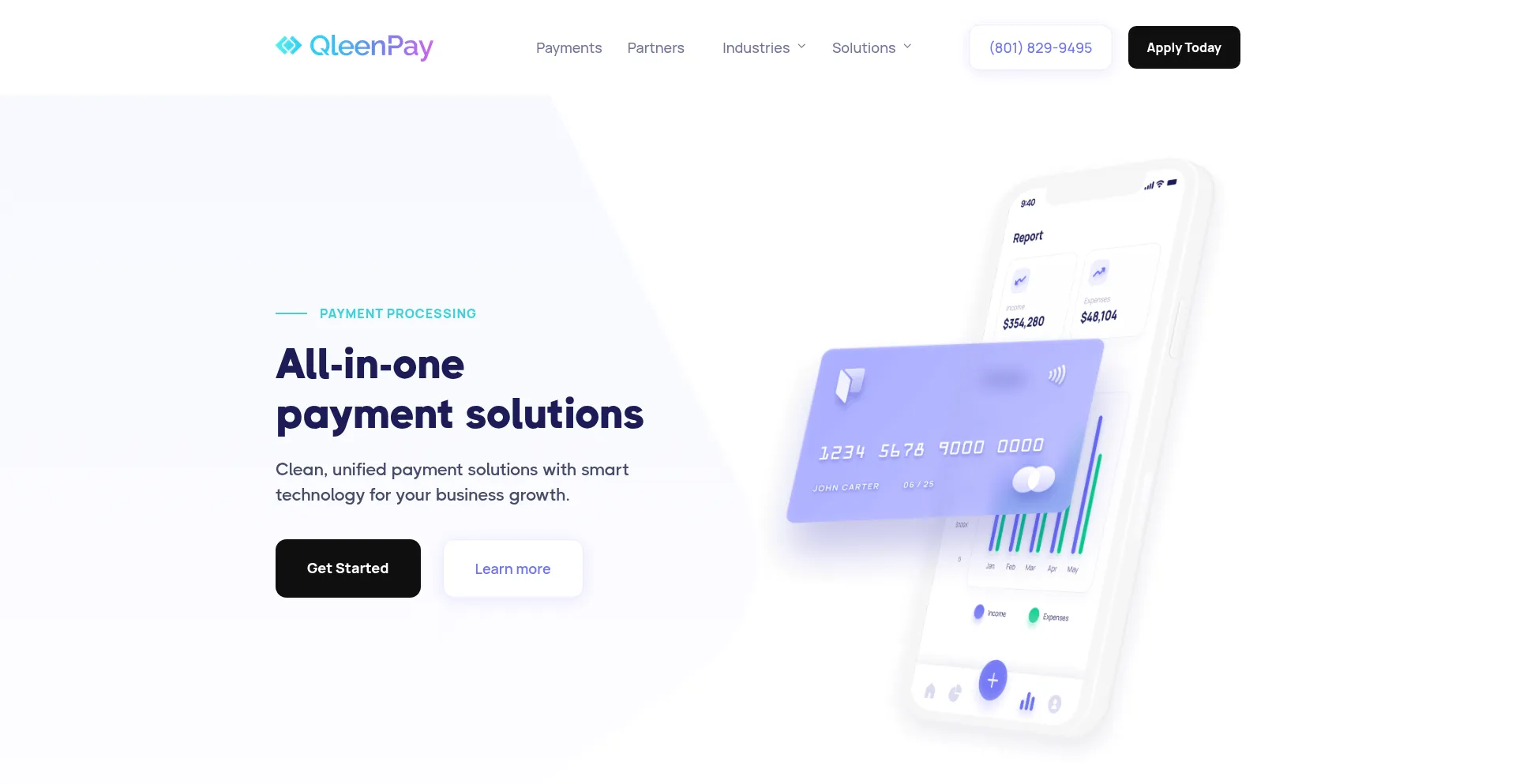 Website screenshot of Qleenpay.com