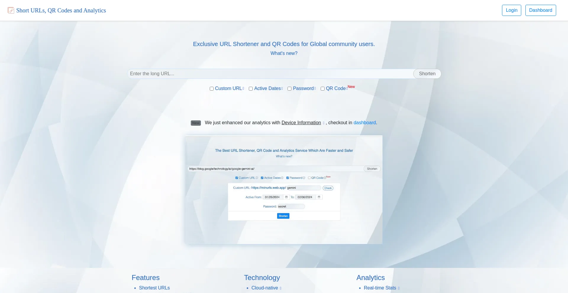 Website screenshot of Qrcd.org