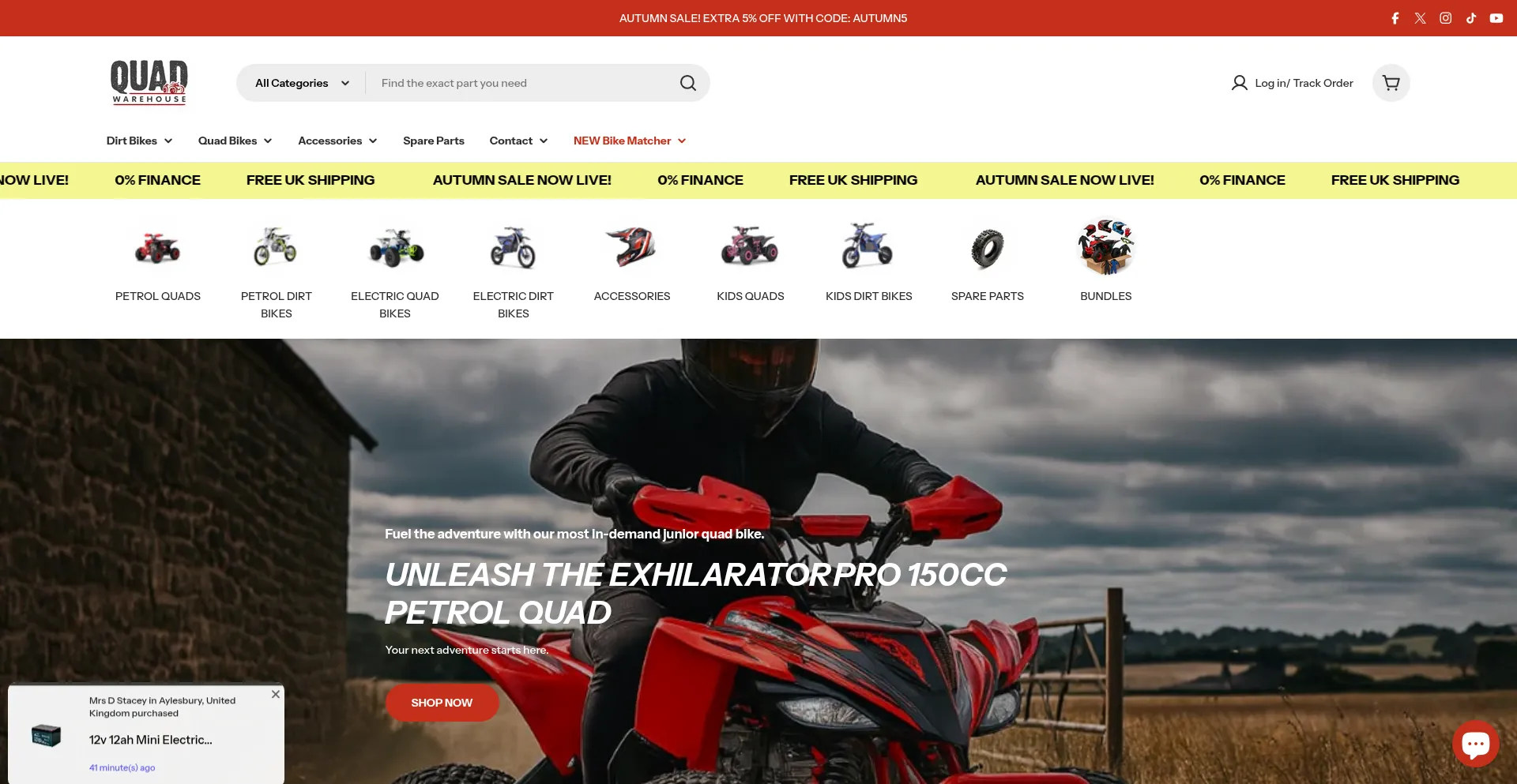 Quad-warehouse.com Screenshot