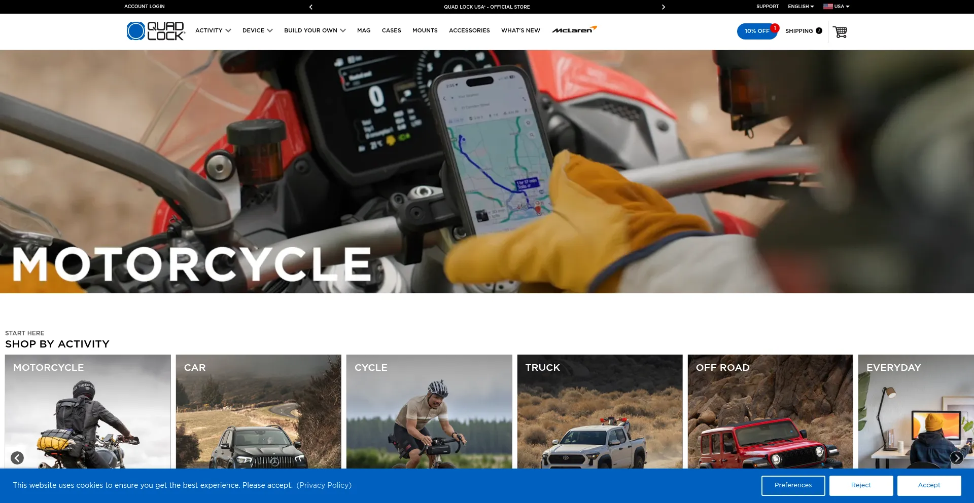 Quadlockcase.com Screenshot