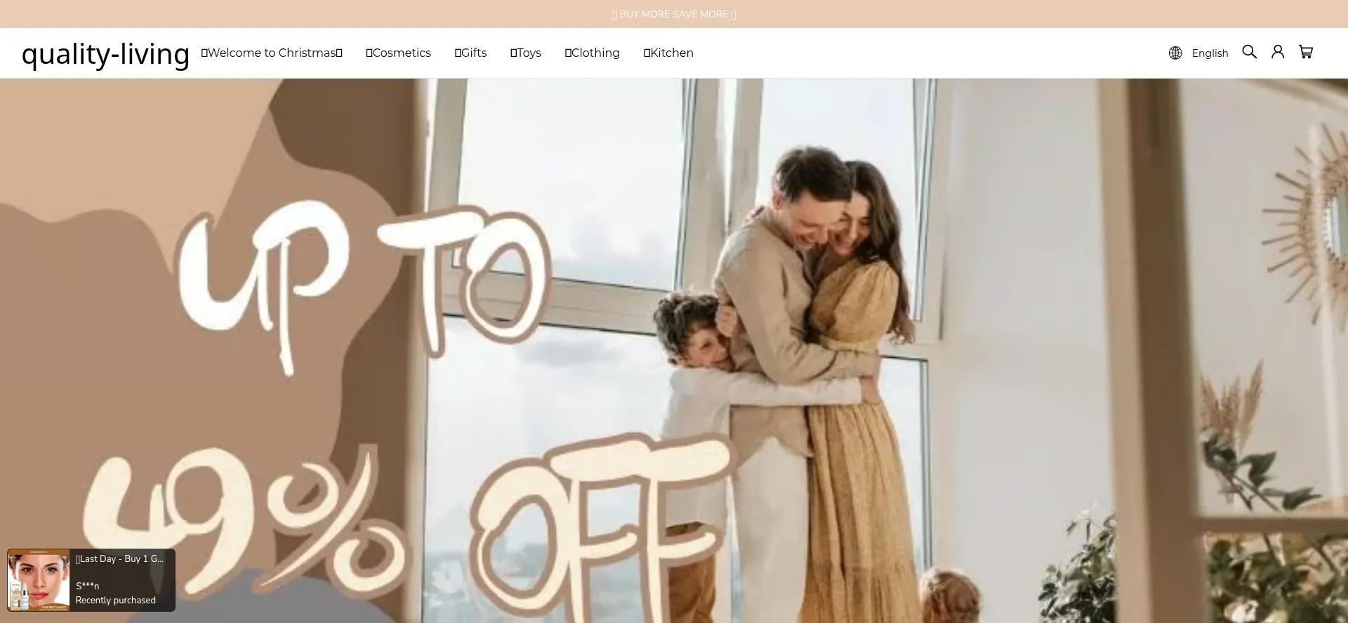 Website screenshot of Quality-living.co.uk