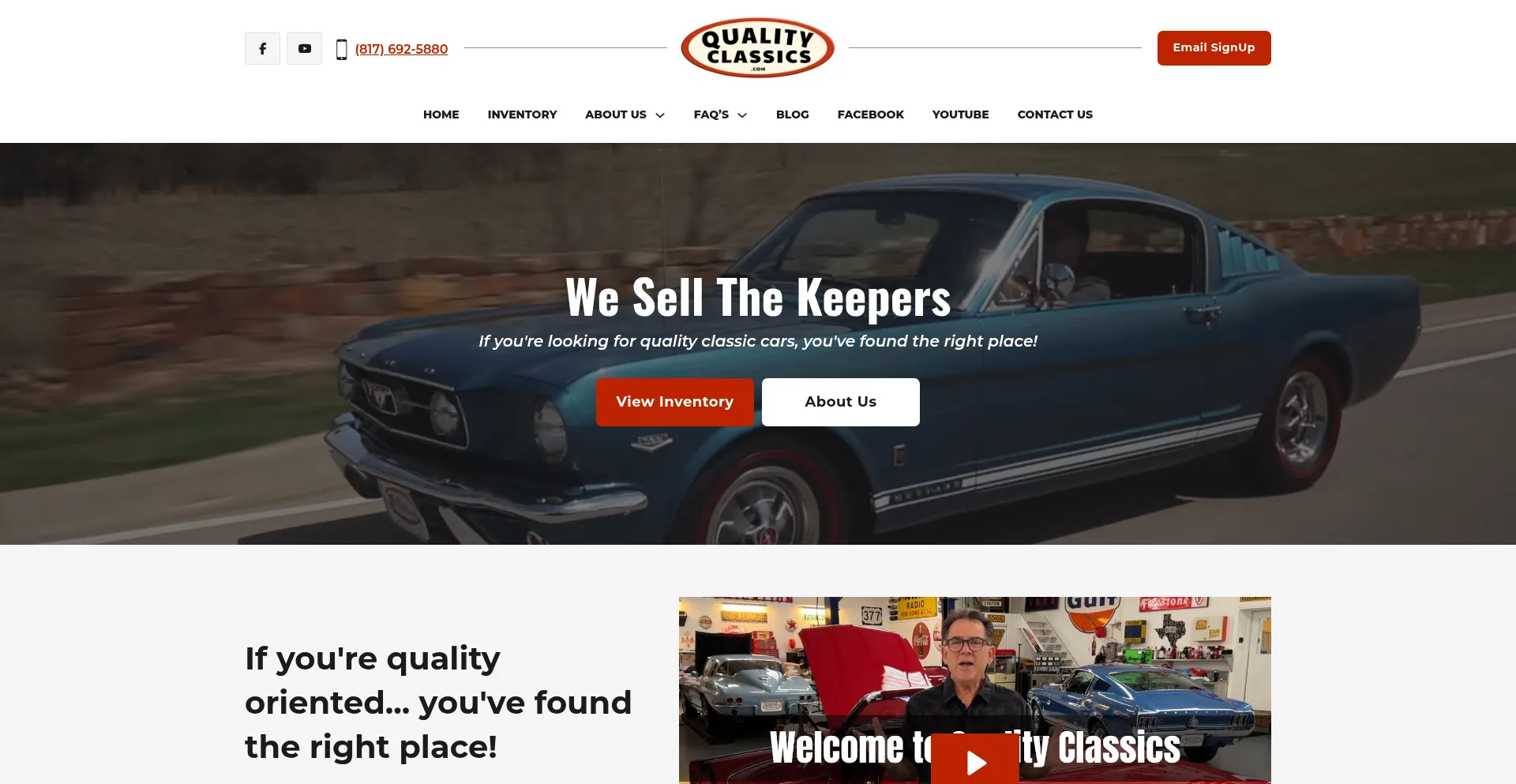 Website screenshot of Qualityclassics.com