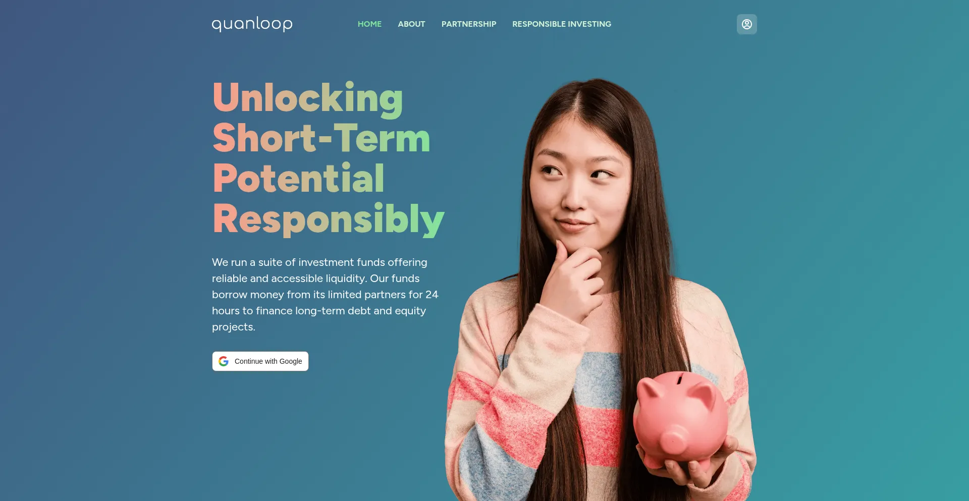 Website screenshot of Quanloop.com
