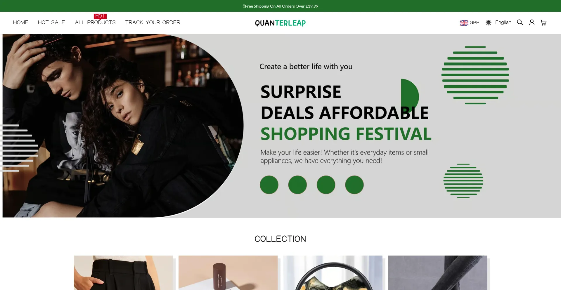 Website screenshot of Quanterleap.co.uk