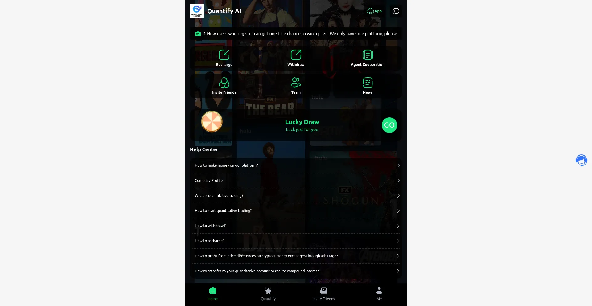 Website screenshot of Quantify-ai.net