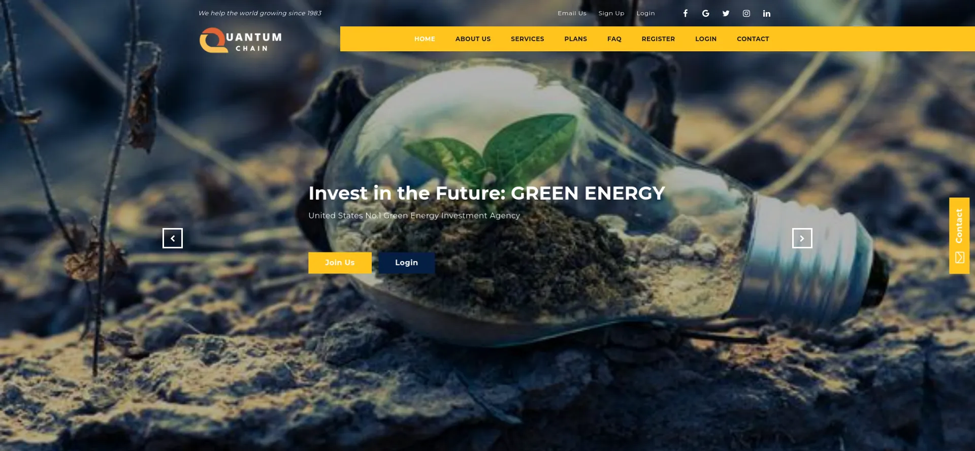 Website screenshot of Quantumchain.ltd