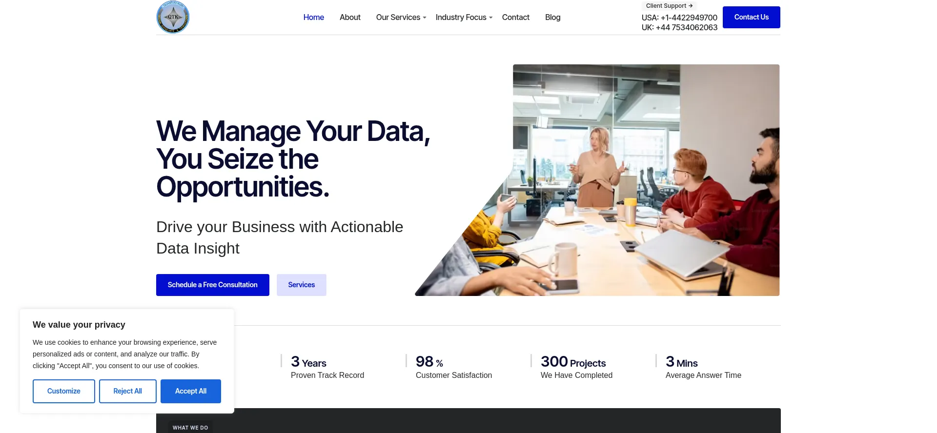 Website screenshot of Quantumkurv.com