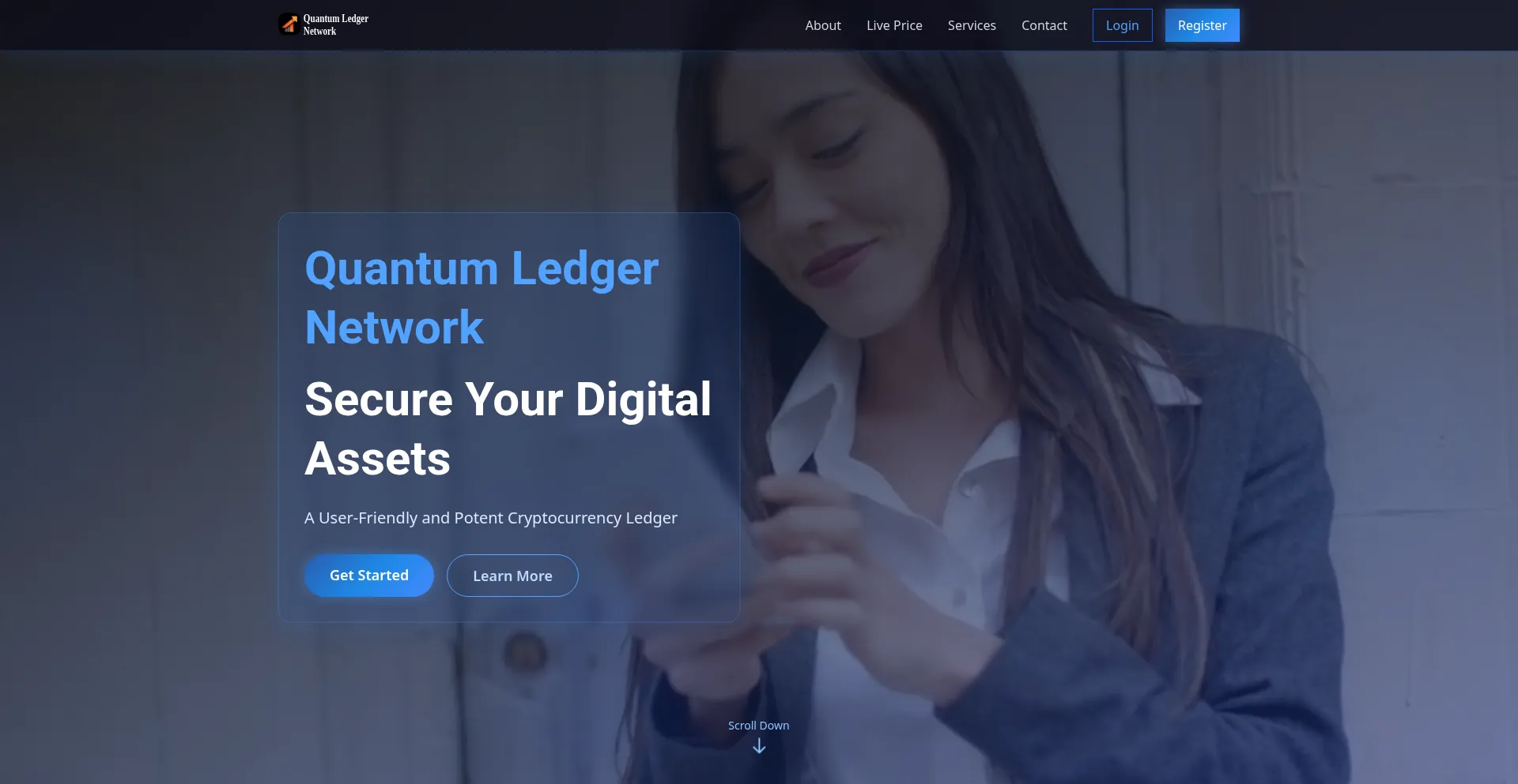 Website screenshot of Quantumledgernetwork.org