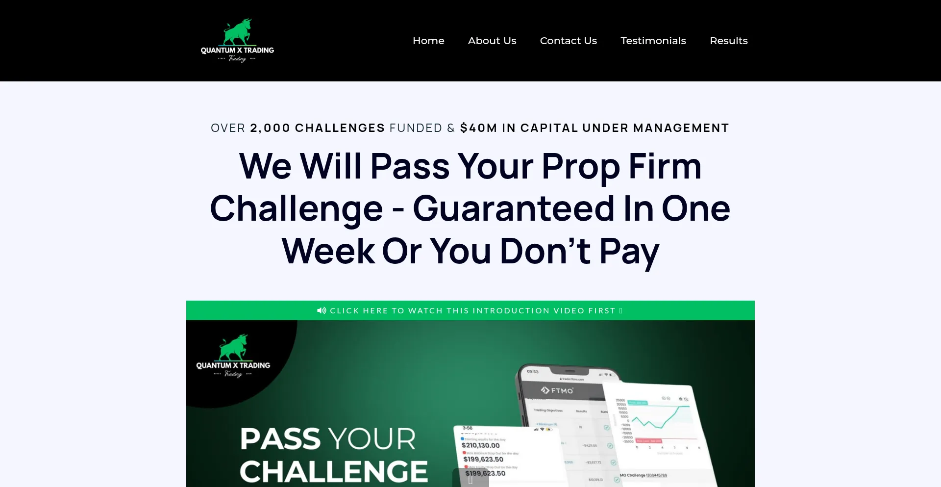 Website screenshot of Quantumxpass.com