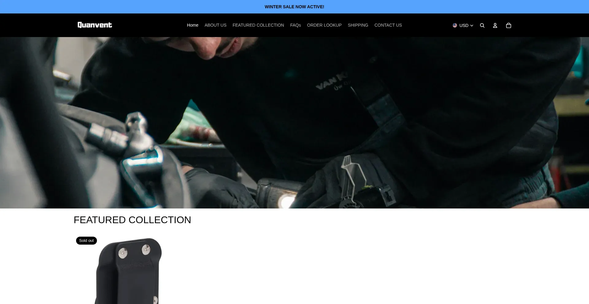 Website screenshot of Quanvent.com