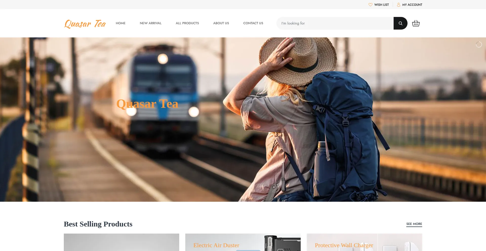 Website screenshot of Quasartea.click